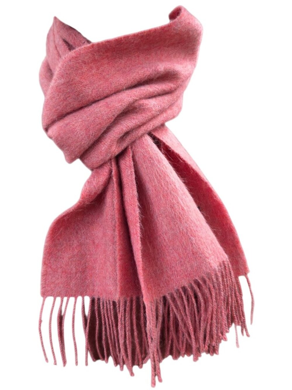 Caprice Alpaca 100% Baby Alpaca Pink Red Heather Fringe Scarf Wrap